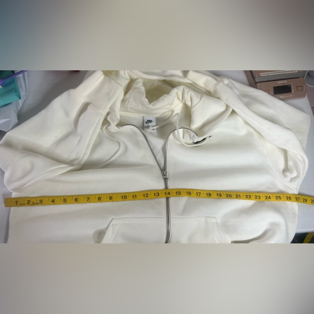 Nike Sail Phoenix Fleece Oversized Women’s Full Zip Hooded Jacket Size Large - Picture 12 of 13